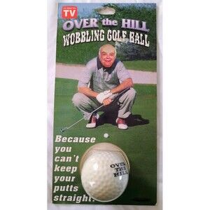 Wobbling Golf Ball Gag Gift Over The Hill  Novelty Golf Ball